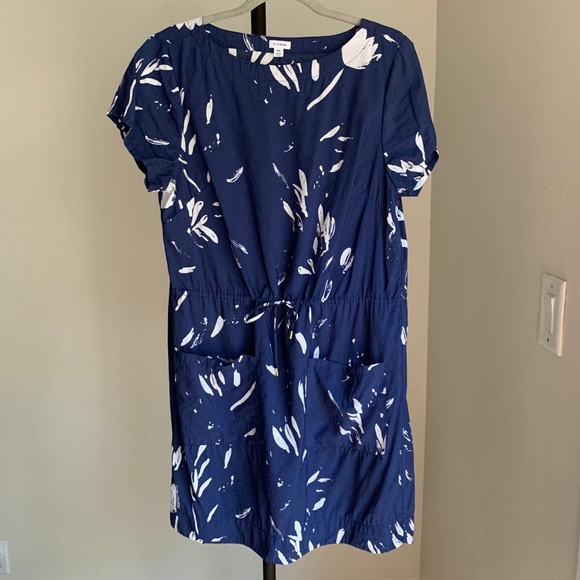 SOLD CUYANA Womens Medium Drawstring Blue Dress - Picture 2 of 11